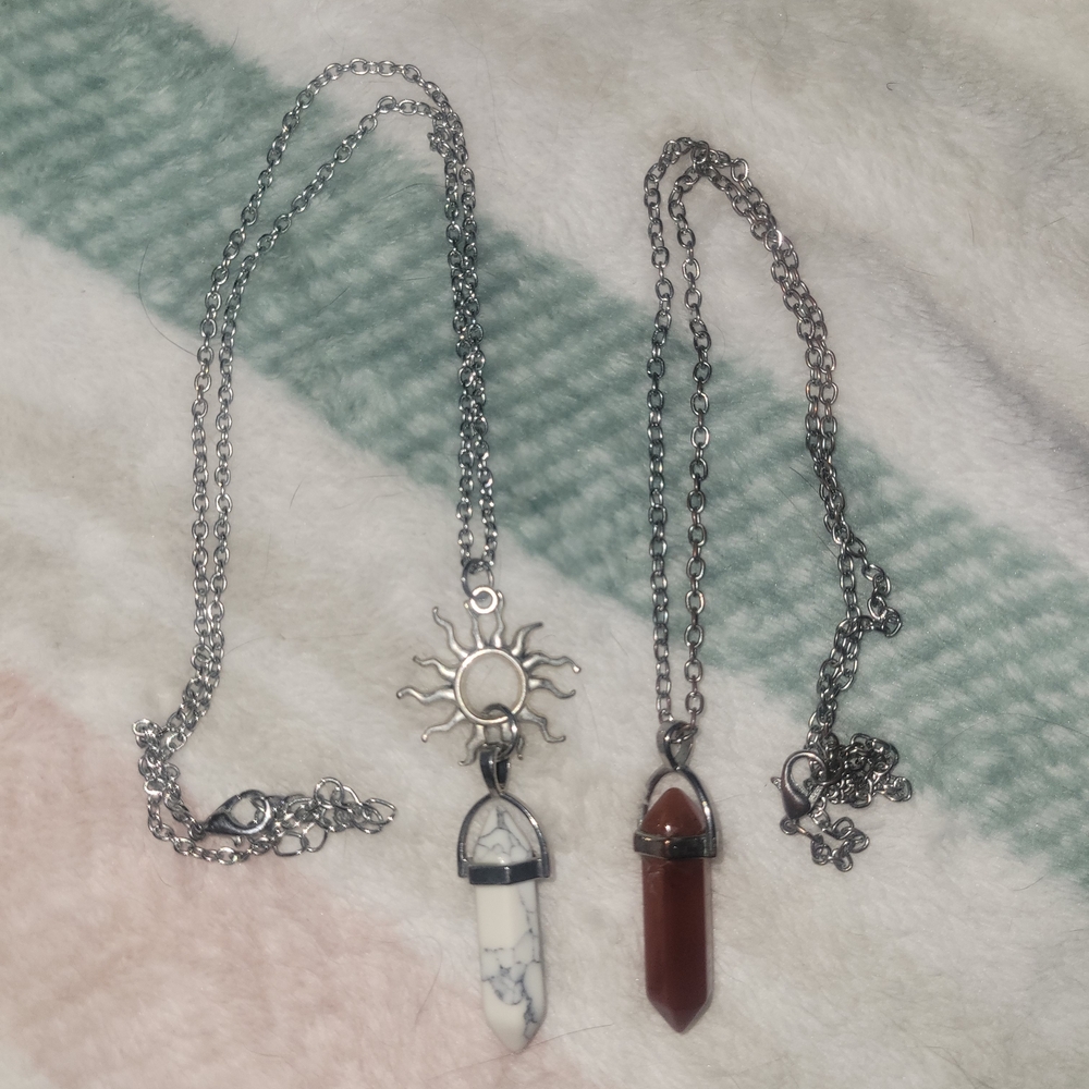 Crystal Pendant Necklace Set